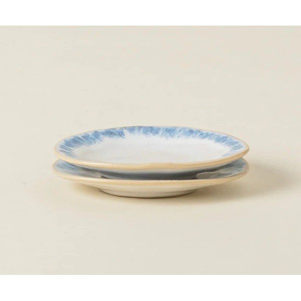 Piatto fondo bianco/blu in gres Brisa – Costa Nova-image-1