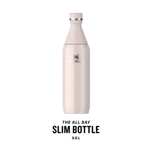 Bottiglia termica rosa chiaro in acciaio inox 600 ml All Day Slim Bottle Rose Quartz – Stanley-image-3