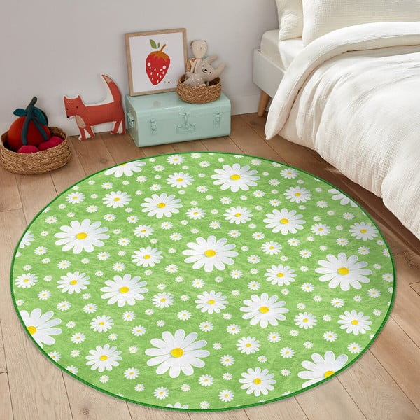 Tappeto verde per bambini ø 120 cm Comfort - Mila Home-image-4
