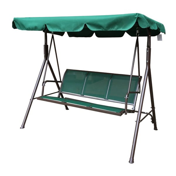 Altalena da giardino in metallo verde Confort - Rojaplast-image-1