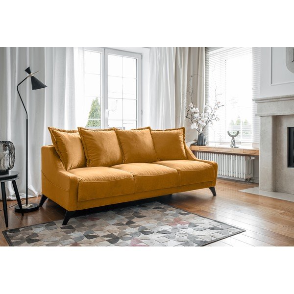 Divano in velluto giallo senape Royal Rose - Miuform-image-2
