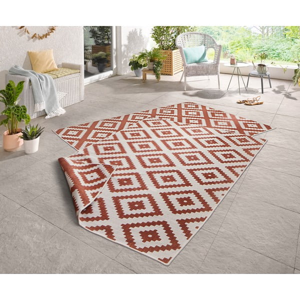 Tappeto da esterno marrone e crema , 120 x 170 cm Malta - NORTHRUGS-image-1