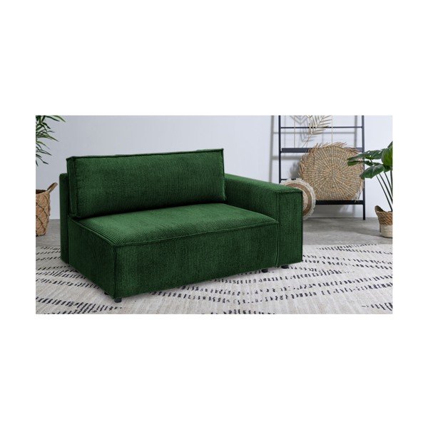 Modulo divano in velluto a coste verde, angolo destro Nihad modular - Bobochic Paris-image-1
