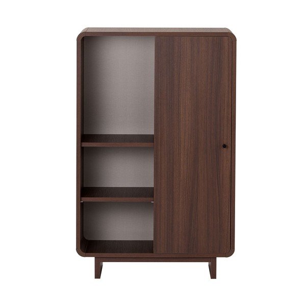 Armadietto colore naturale scuro con effetto noce 70x110x34 cm Torina – Nordure-image-4