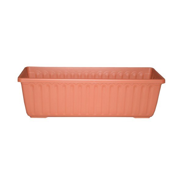 Vaso autoinnaffiante marrone Siesta, lunghezza 80 cm - Plastia