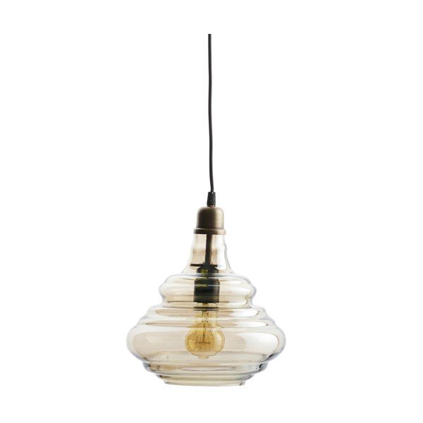 Lampadario dorato con paralume in vetro Pure – WOOOD-image-2