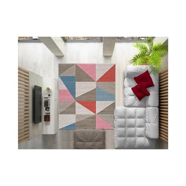 Tappeto adatto all'esterno Fusion Grisso Rojo, 80 x 150 cm - Universal-image-1