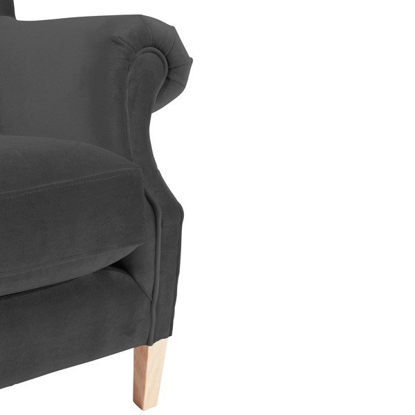 Poltrona in velluto grigio antracite Velvet Harvey - Max Winzer-image-4