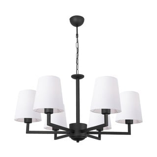 Lampada a sospensione in metallo nero con paralumi bianchi Opviq luci Christina - Opviq lights