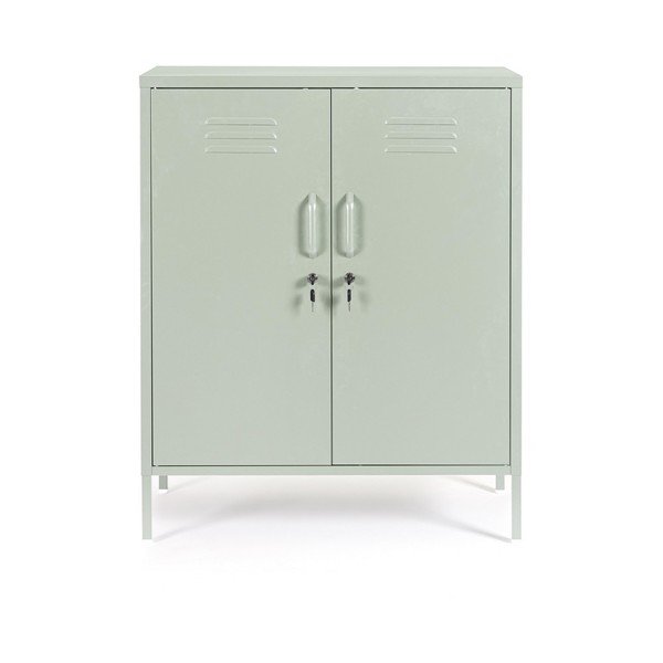 Armadietto color salvia in metallo con chiusura a chiave 80x101,5x40 cm Cambridge – Yes Everyday