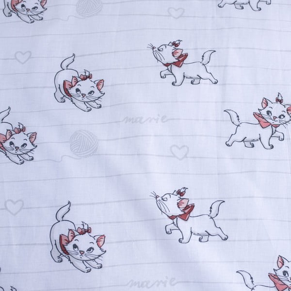 Set copripiumino e federa da bambini bianco in cotone per culla 100x135 cm Marie Cat "Bow" – Jerry Fabrics-image-4