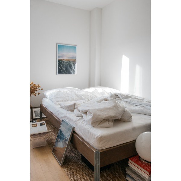 Letto matrimoniale marrone in pino massiccio con rete inclusa 160x200 cm Core – Karup Design-image-4