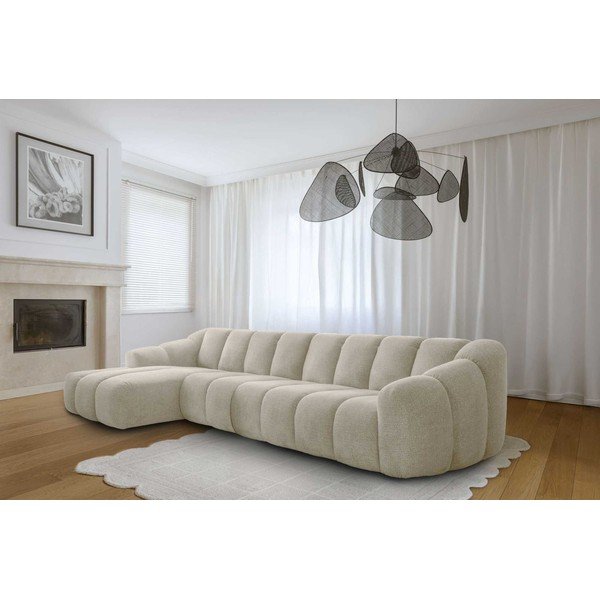 Divano angolare beige (con penisola a sinistra/con chaise lounge) Shell – Miuform-image-4
