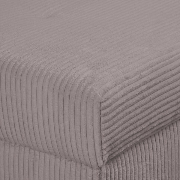 Sgabello in velluto a coste grigio Ariella - Ropez-image-4