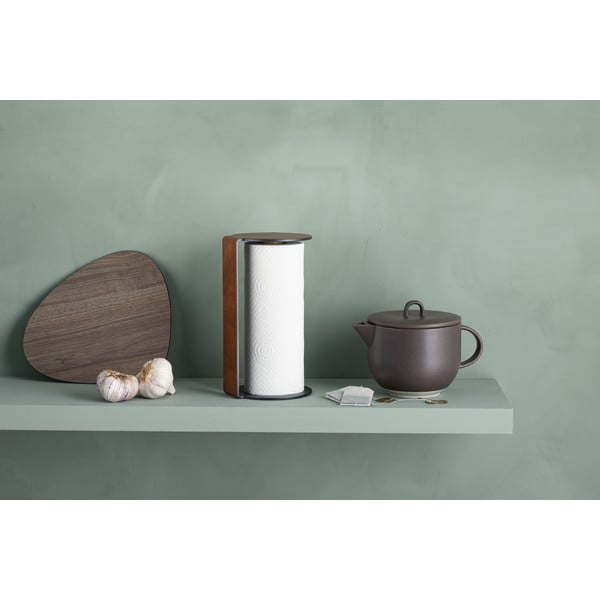 Portarotolo da cucina verticale di colore naturale ø 13 cm Bull XL – LIND DNA-image-1