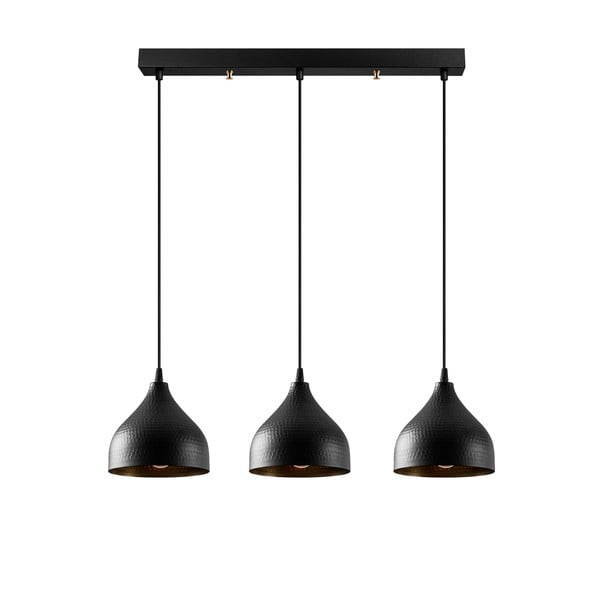 Lampadario nero con paralume in metallo Tattoo – Opviq lights