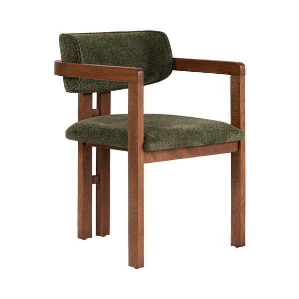 Sedia da pranzo verde scuro con braccioli Toscana – Kalune Design