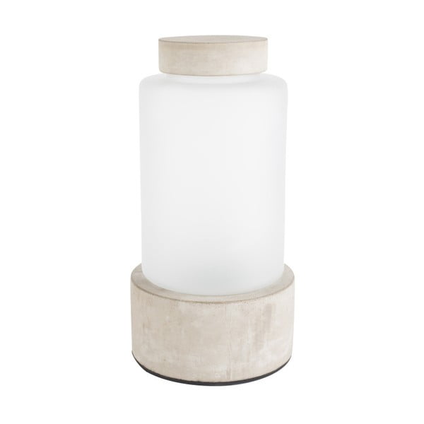 Vaso con retroilluminazione e dettagli in cemento Reina, altezza 25 cm - Zuiver