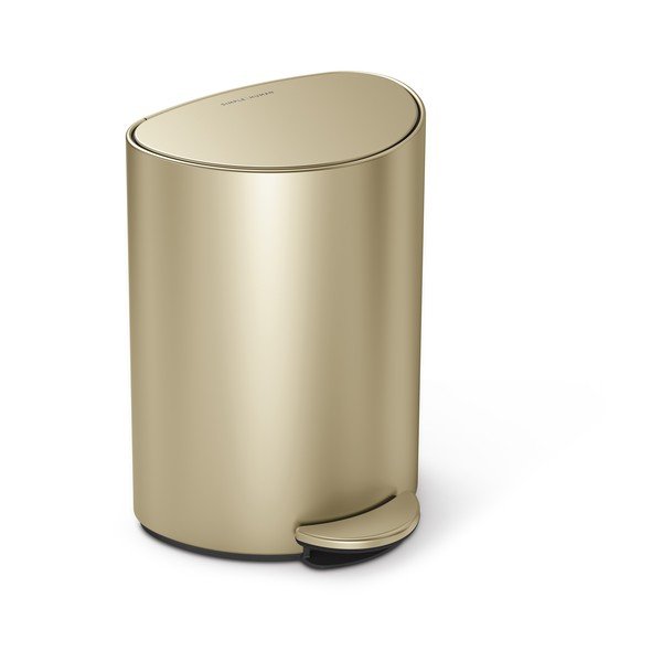 Cestino per la spazzatura oro opaco in acciaio con pedale 6 l – simplehuman