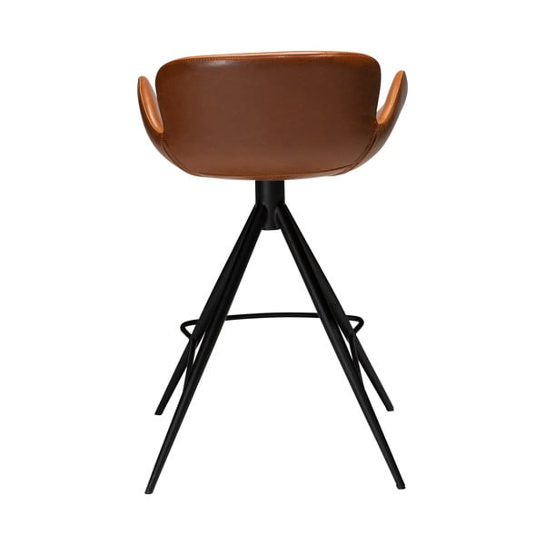 Sedia da bar in similpelle marrone cognac DAN-FORM Danimarca , altezza 87 cm Gaia - DAN-FORM Denmark-image-2