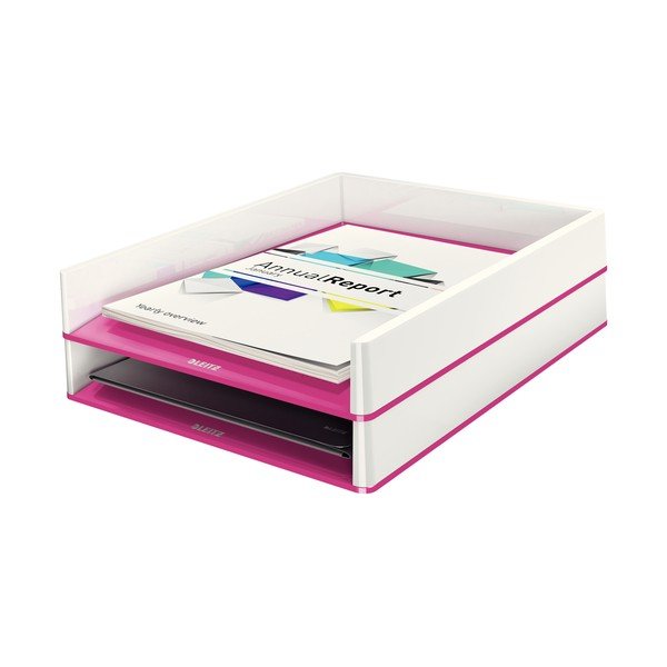 Portadocumenti bianco e rosa WOW - Leitz-image-2