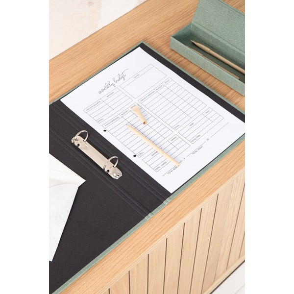 Organizer verde in cartone Ringo Canvas Paper Laminate – Bigso-image-2