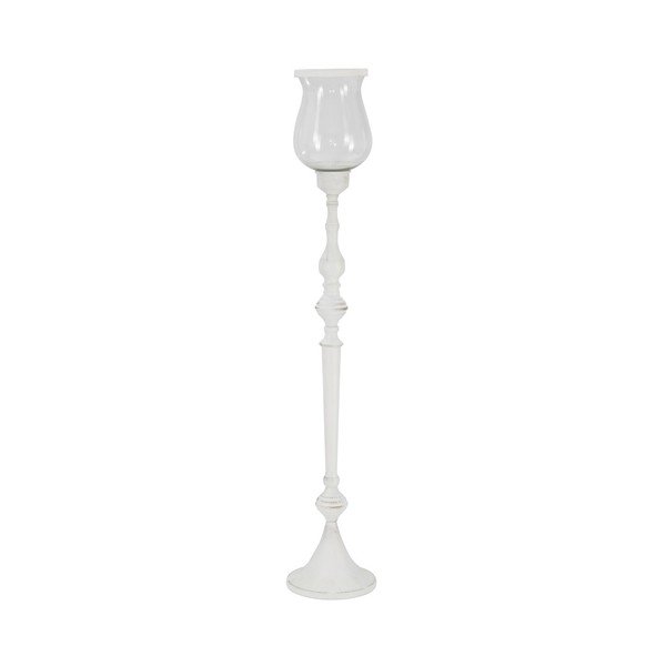 Portacandele bianco a un braccio Provenza, altezza 85,5 cm - Mauro Ferretti