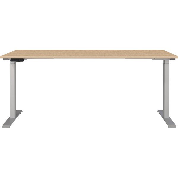 Scrivania regolabile con piano effetto rovere con altezza regolabile elettricamente 80x180 cm Jet – Germania-image-1