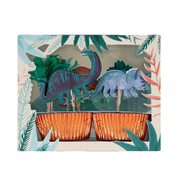 Cupcake di carta in set da 24 Dinosaur Kingdom - Meri Meri