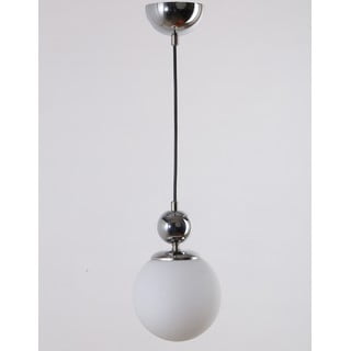 Lampadario argentato con paralume in vetro ø 15 cm Marble – Squid Lighting