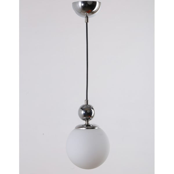 Lampadario argentato con paralume in vetro ø 15 cm Marble – Squid Lighting