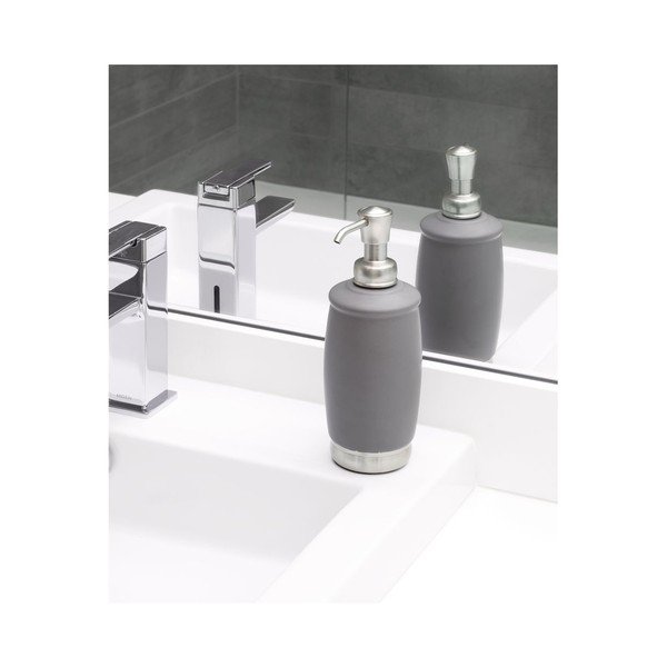 Pompa per sapone in ceramica grigia York - iDesign-image-1
