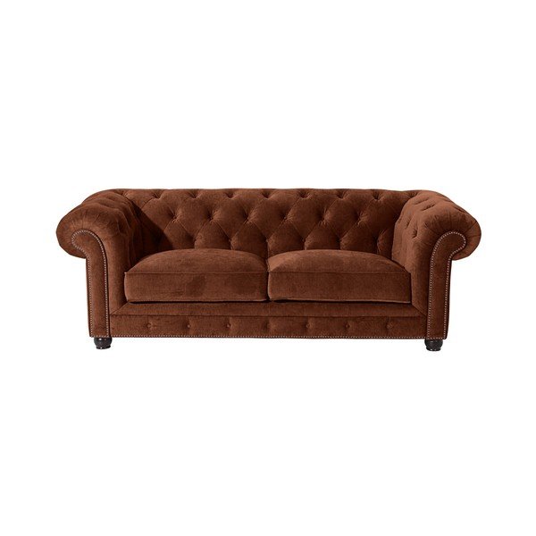 Divano Orleans Velvet marrone, 216 cm - Max Winzer