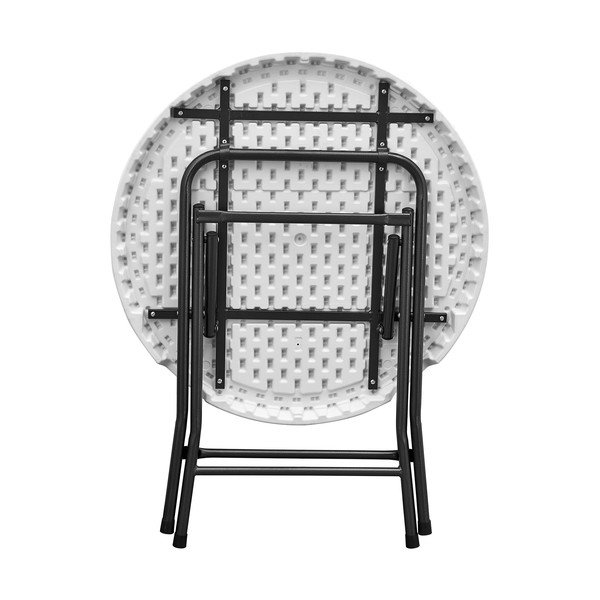 Tavolo da pranzo rotondo da giardino ø 80 cm - Rojaplast-image-1