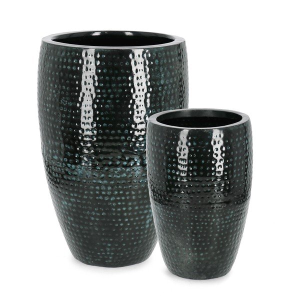 Set di vasi per fiori in metallo/in smalto 2 pz ø 45 cm Nirad – Bizzotto