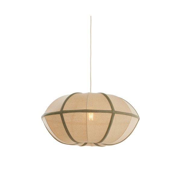 Lampadario color crema con paralume in tessuto Mirelys – Light & Living-image-2