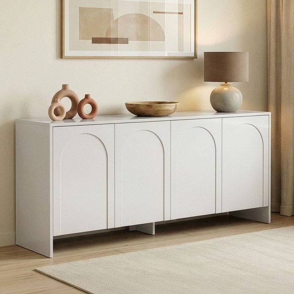 Credenza bianca 180x80x45 cm Arlen  – Kalune Design-image-2