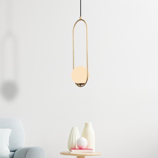 Lampada a sospensione color oro, altezza 146 cm Arch - Squid Lighting-image-2