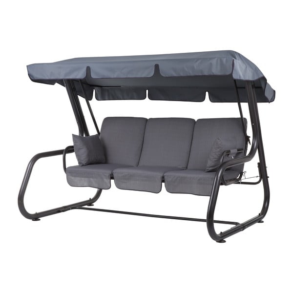 Dondolo da giardino grigio in metallo Rimini – Dajar