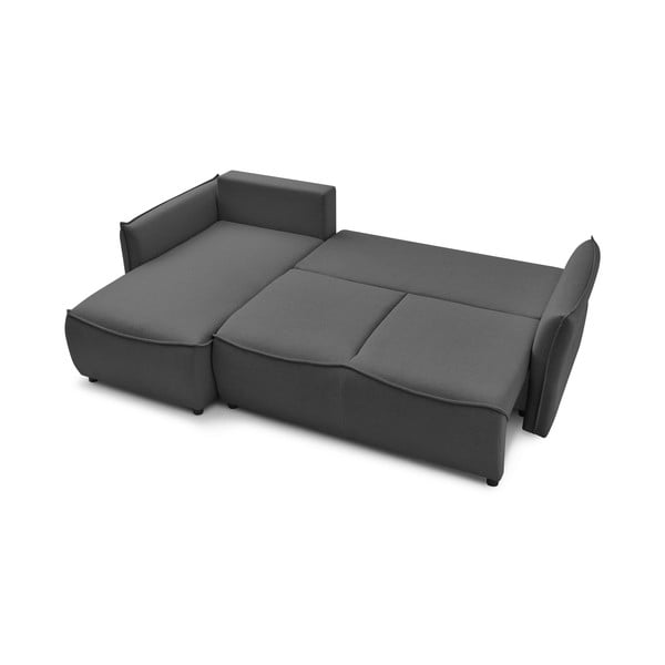 Divano letto angolare grigio scuro (angolo sinistro) Leon - Bobochic Paris-image-4