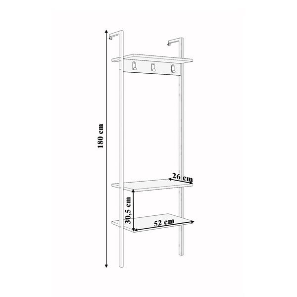 Set da corridoio nero in legno riciclato Nina - Kalune Design-image-4