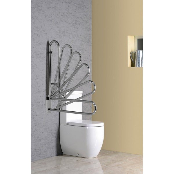 Maniglia a muro in acciaio inox per bagno 62 cm Handicap - Sapho-image-3
