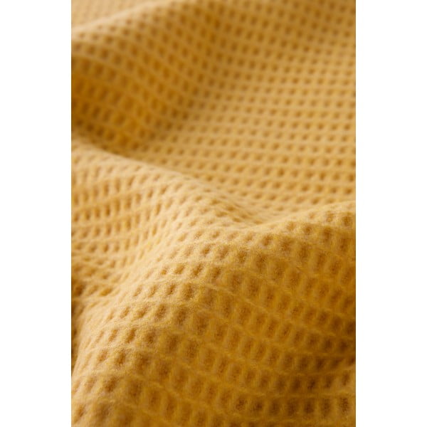 Plaid giallo con motivo Waffle, 140 x 180 cm Waffel - Euromant-image-3