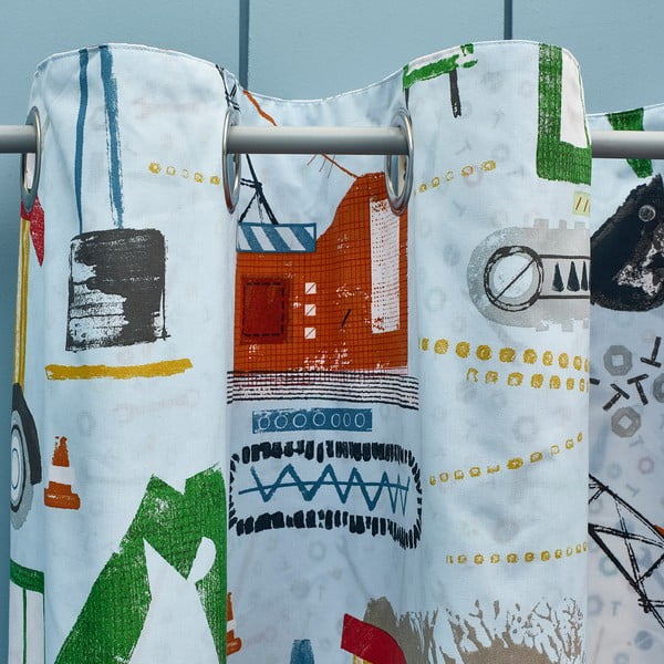 Tenda per bambini blu 2 pz 168x183 cm Digger Dreams – Catherine Lansfield-image-3