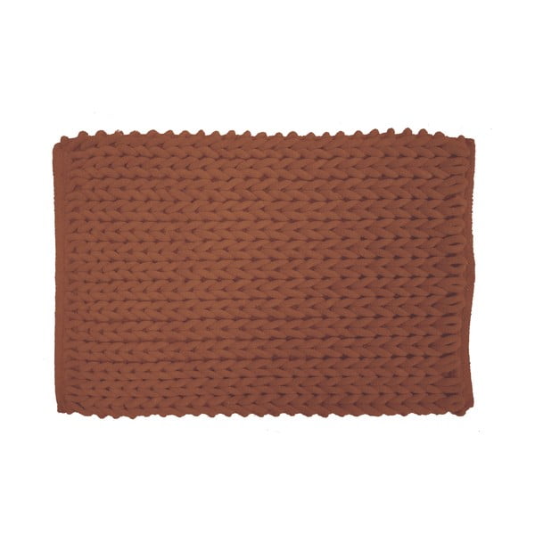 Tappetino per il bagno color terracotta 50x80 cm Ariel – douceur d'intérieur