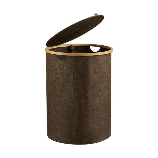 Cesta per il bucato marrone in tessuto Noto – House Nordic-image-4