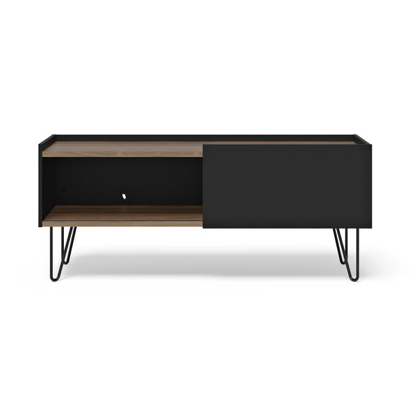 Tavolo TV marrone-nero in noce 140x59 cm Nina - TemaHome