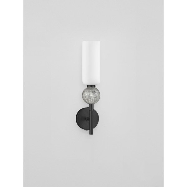 Lampada da parete nera opaca in pietra Filomena – Nova Luce-image-4