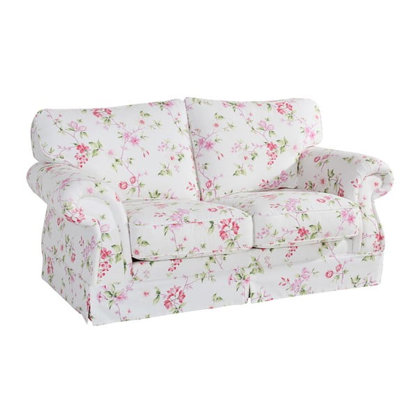 Divano floreale rosa e bianco Mina, 173 cm - Max Winzer