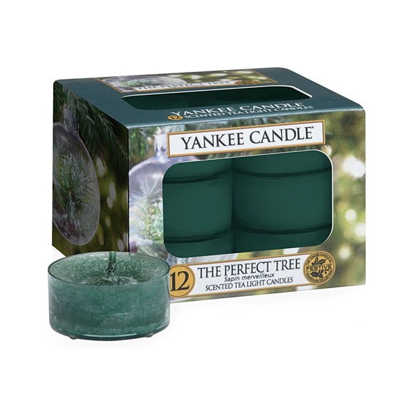 Set di 12 candele profumate, tempo di combustione 4 h The Perfect Tree - Yankee Candle